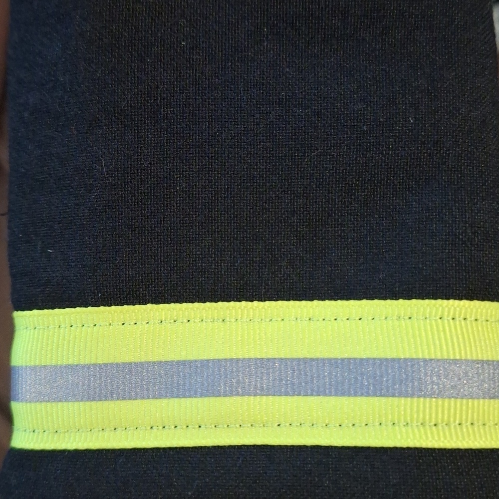 Reflective Black and Yellow Tri-Fold Wallet
